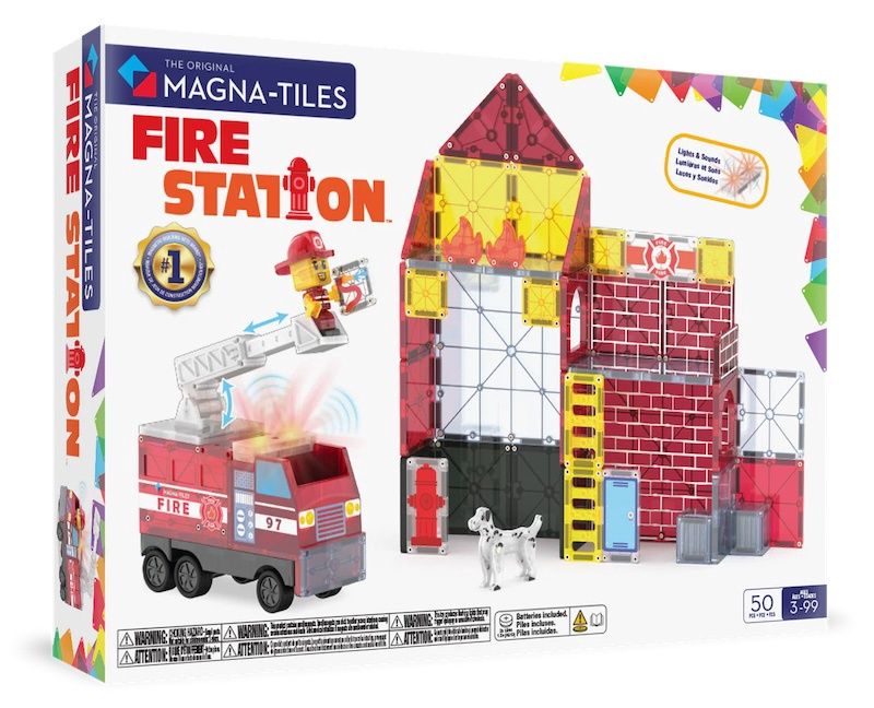 Magna-Tiles Fire station brandweerkazerne 50 st.