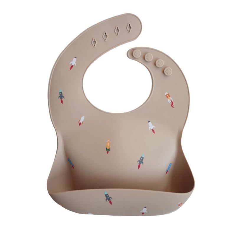 Mushie slab siliconen, Kleur: rocket