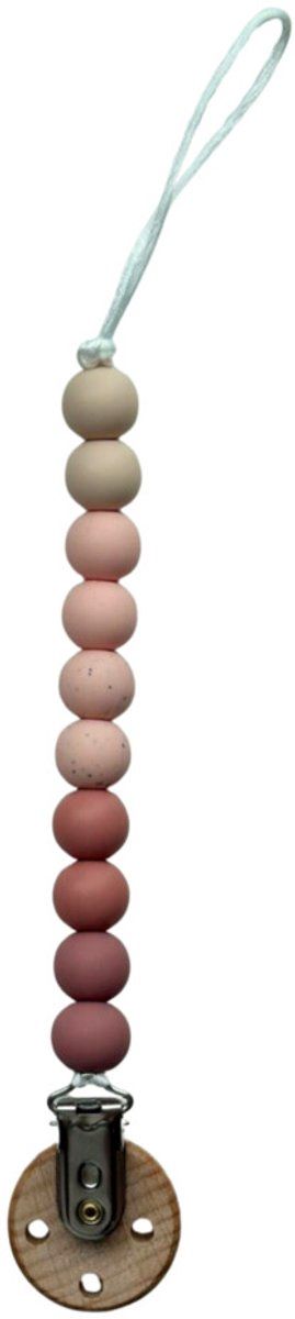 Chewies&amp;More speenkoord Ombre siliconen kralen, Kleur: ombre rose