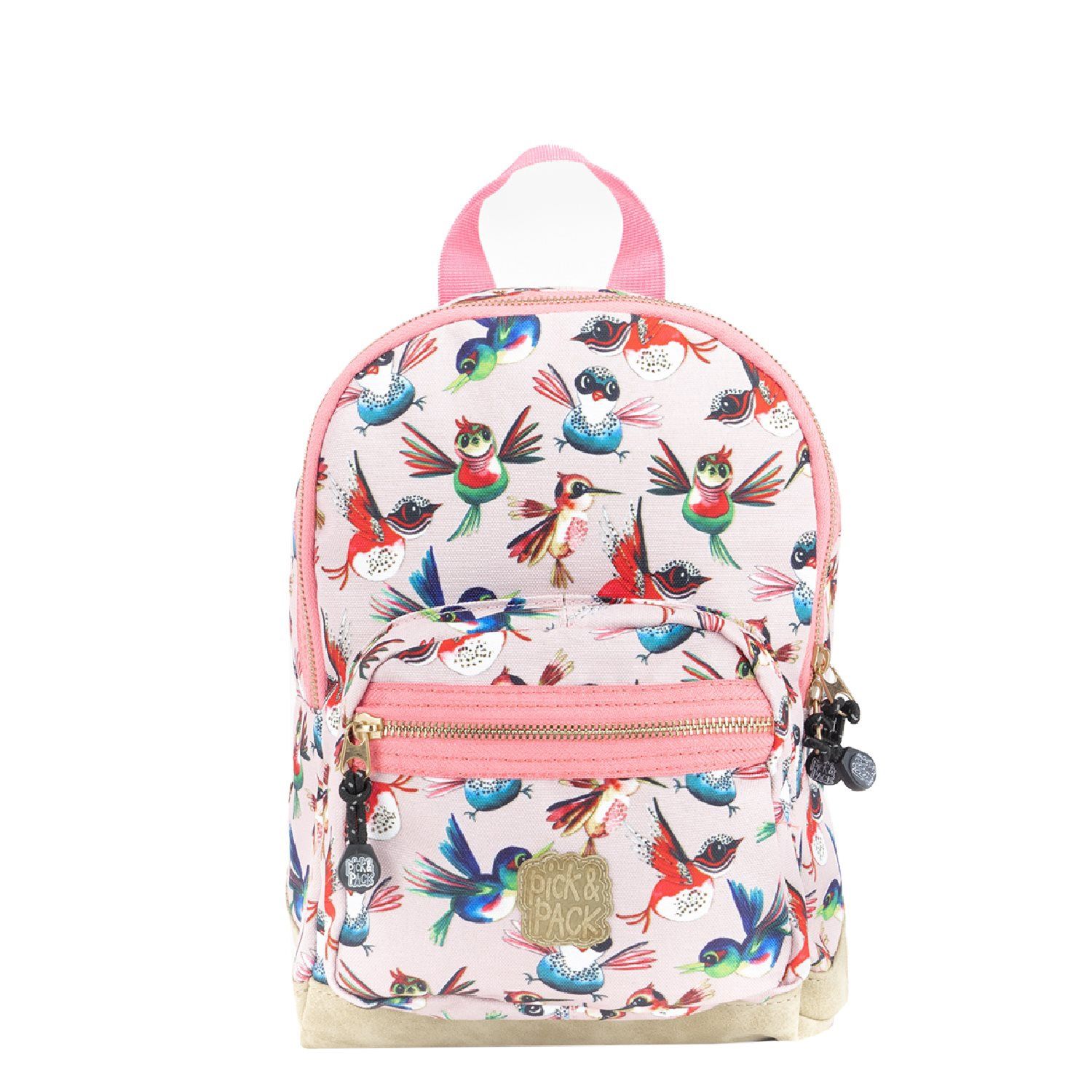 Pick &amp; Pack rugtas Birds, Kleur: soft pink, Maat: S