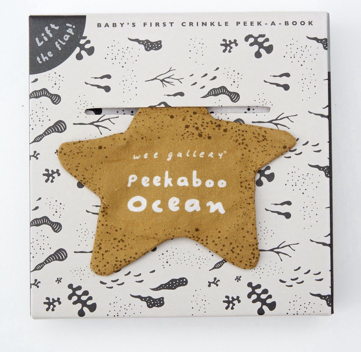 Wee Gallery stoffen kraakboekje, Kleur: oceaan