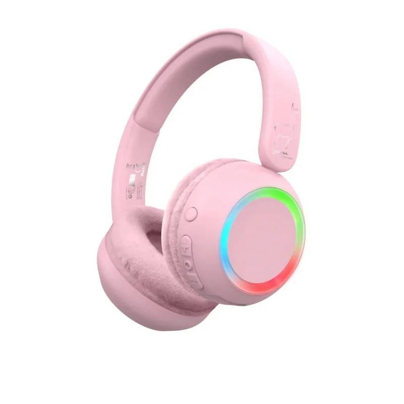 Lalarma Draadloze koptelefoon met gekleurd licht, Kleur: roze