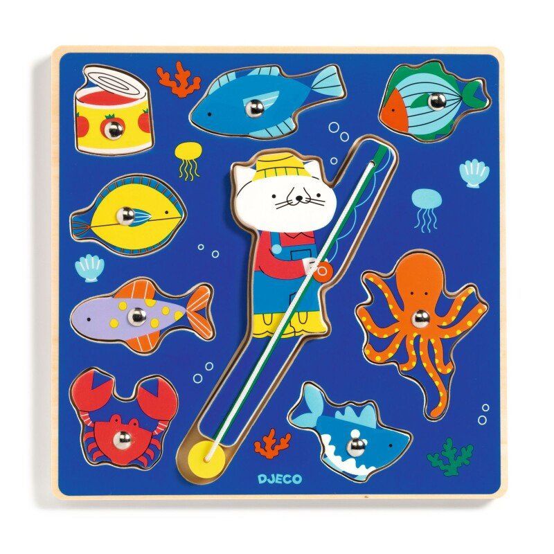 Djeco puzzel Puzz &amp; Fish puzzel en visspel 18 mnd +, Kleur: color vissen