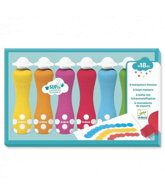 Djeco foam markers om stippen te maken 18+ mnd