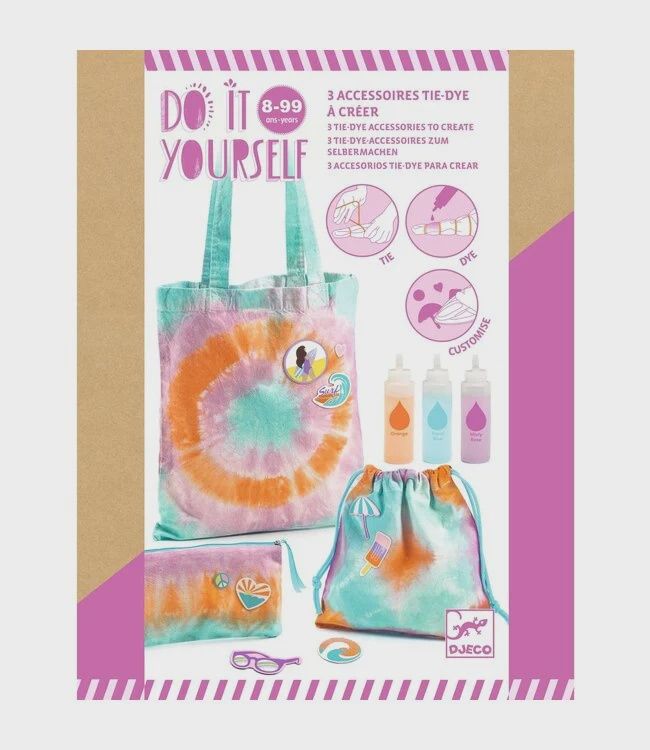 Djeco knutselpakket diy tas tie dye verftechniek 8-99 jaar
