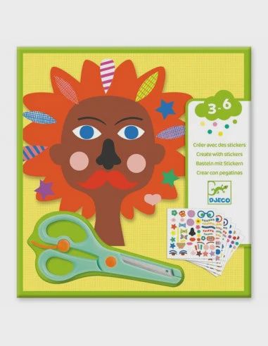 Djeco knutsselpakket knip en plakken kapper 3-6 jaar