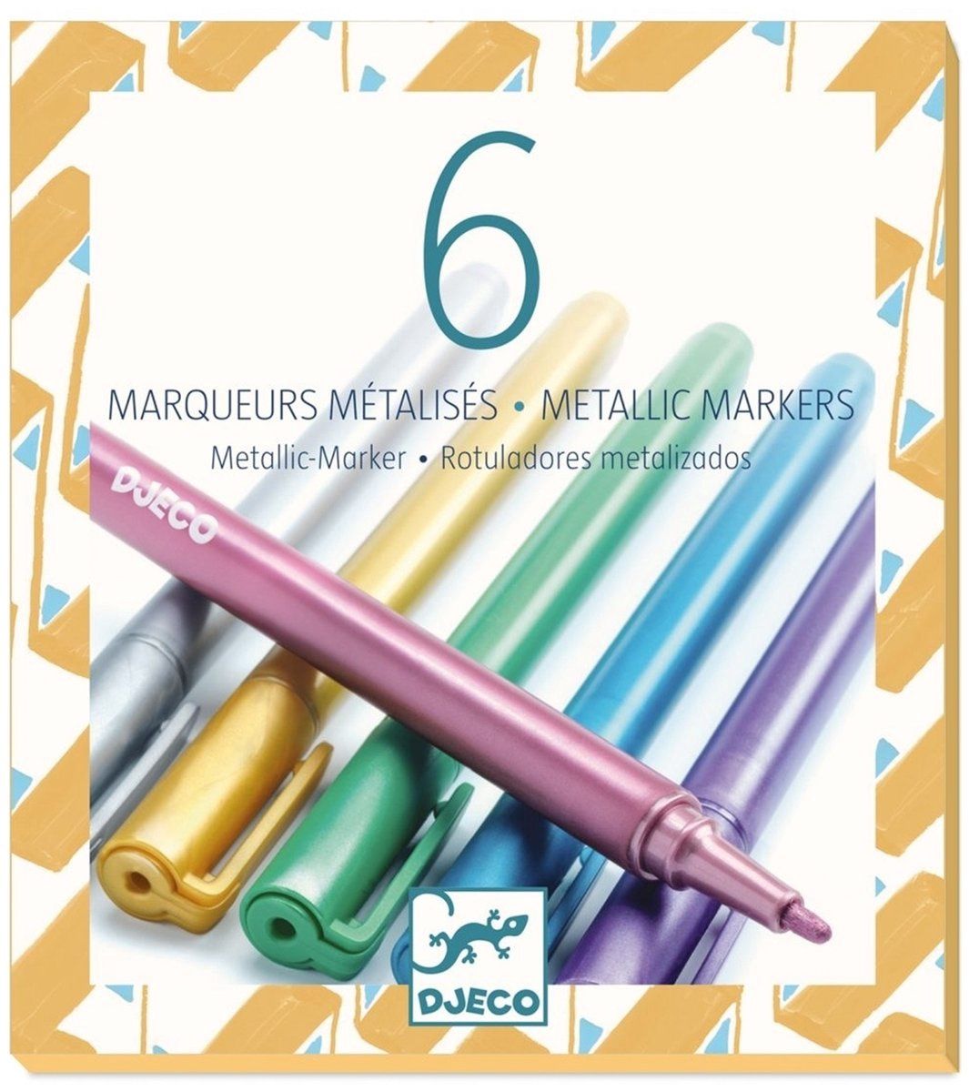 Djeco markers mettalic set van 6