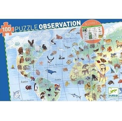 Djeco observatiepuzzel dieren wereld 100 st