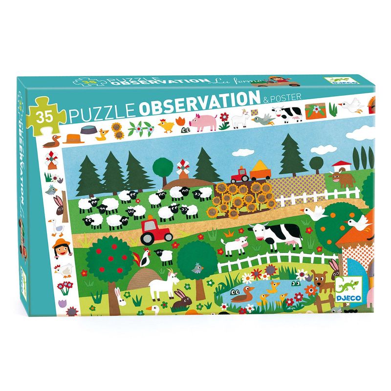 Djeco observatiepuzzel de boerderij 35 st