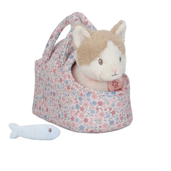 Little Dutch Knuffelkat Marley in tas met bloemenprint