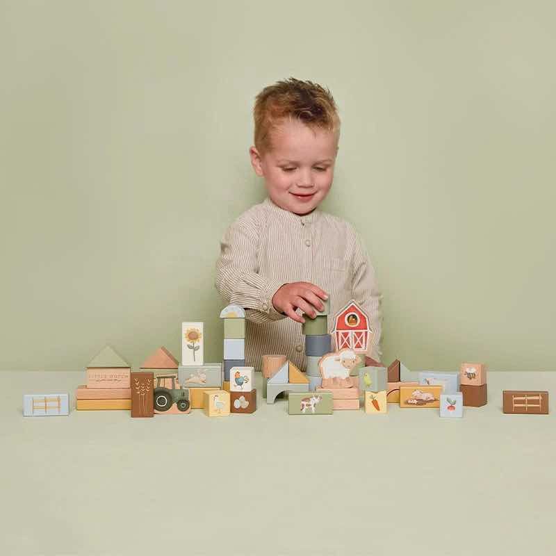 Little Dutch houten blokken, Kleur: little farm