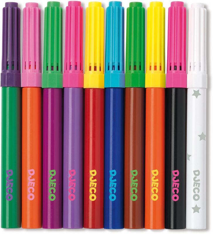 Djeco viltstiften met magische stif set van 10