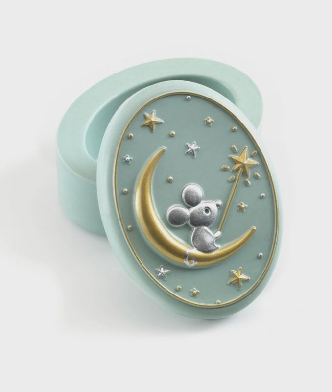 Djeco tandendoosje assorti creme/blauw/lichtblauw