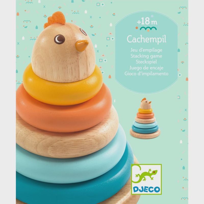 Djeco stapelspel kip cachempil 18+ mnd