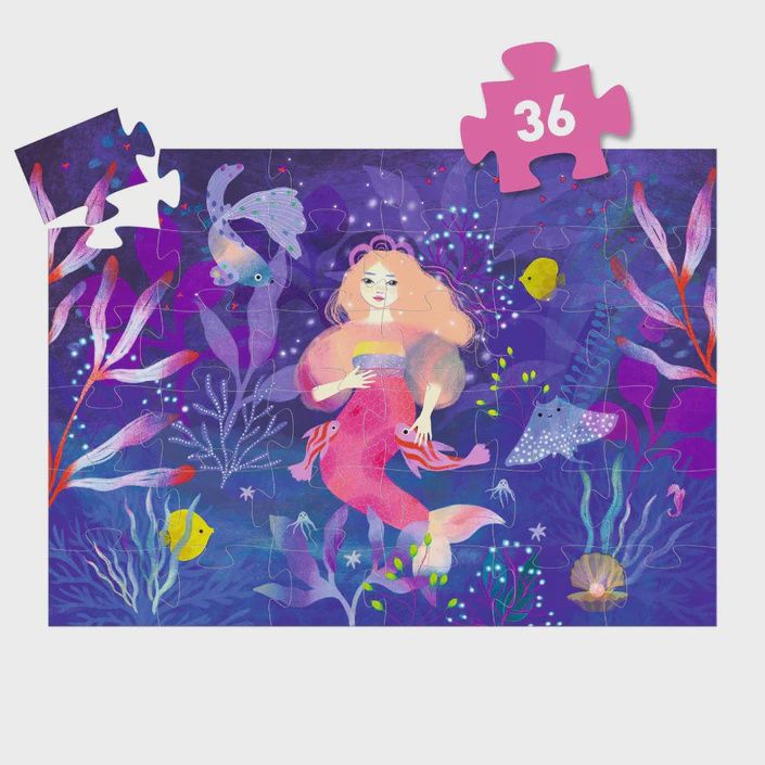 Djeco silhouetpuzzel Ella de zeemeermin 36 st