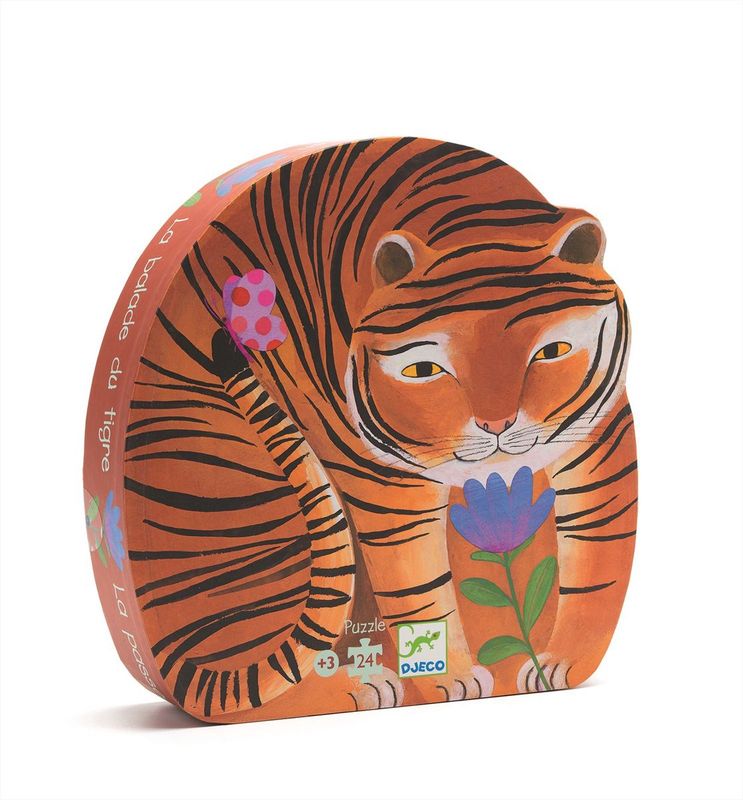 Djeco silhouetpuzzel tijger 24 st