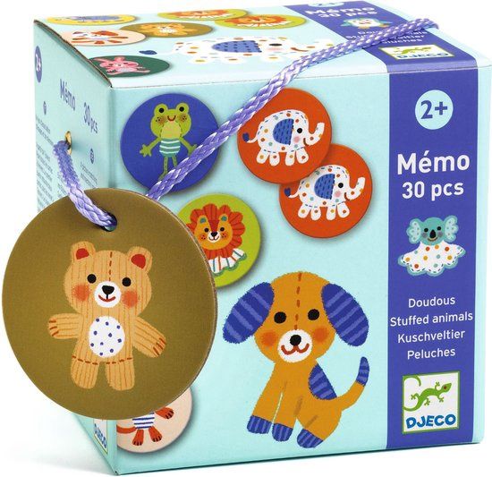 Djeco spel memo knuffeldieren 2+ jaar