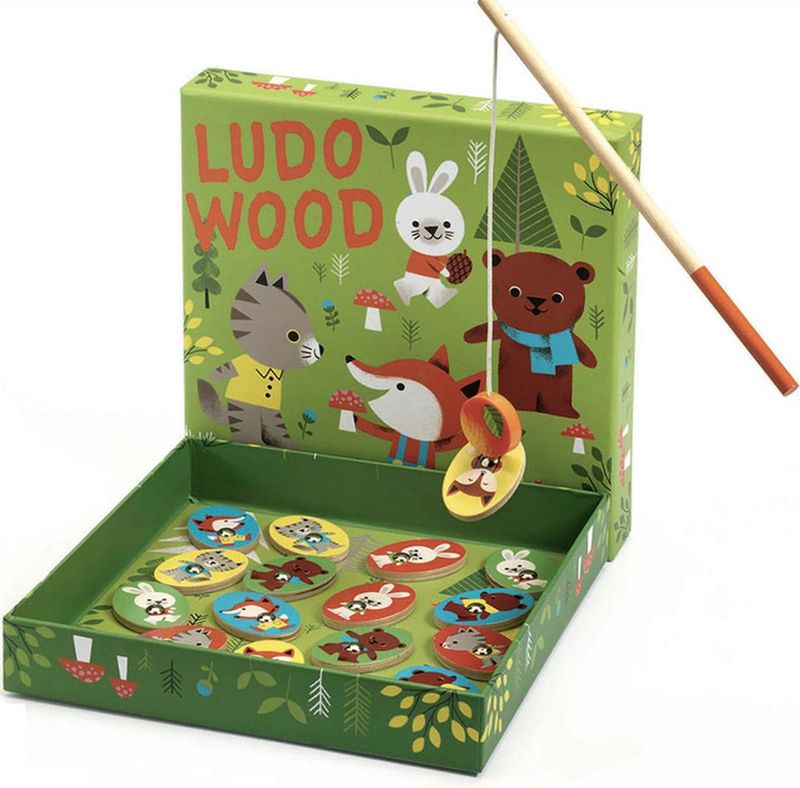 Djeco spel ludowood 4 spellen hout 2+ jaar