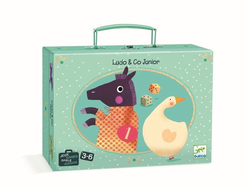 Djeco spel koffer met ganzenbord en mens erger je niet  3-6  jaar