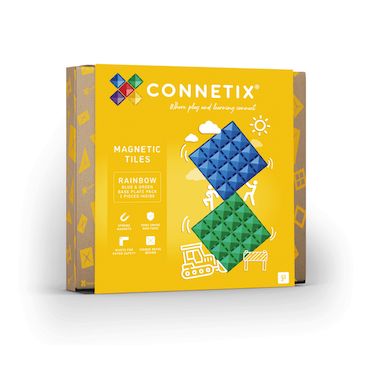 Connetix basisplaat set van 2, Kleur: blue/green