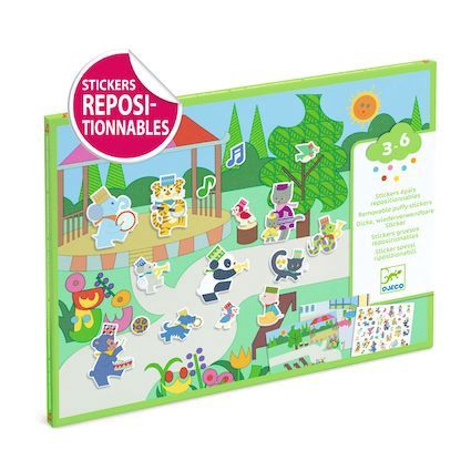 Djeco knutselpakket stickers verhaal maken 3-6 jaar, Kleur: fanfare