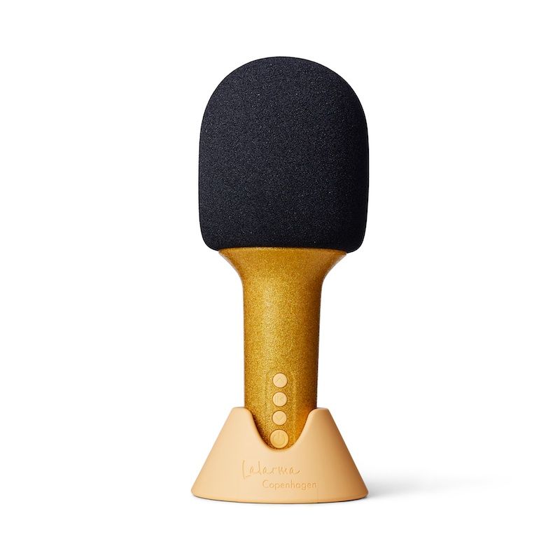 Lalarma glitter microfoon, Kleur: goud