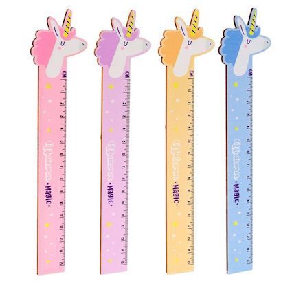 Puckator houten liniaal 15 cm unicorn