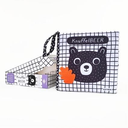 Stoffen babyboekje knuffelBEER