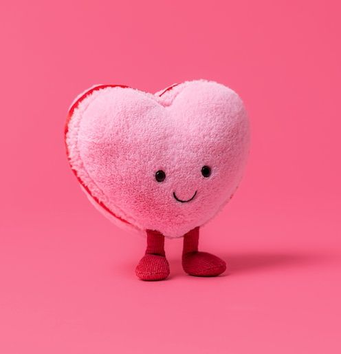 Jellycat Amuseables Colette heart macaron pink