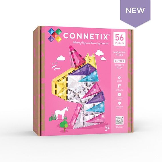 Connetix Glitter Unicorn pack 56 st.