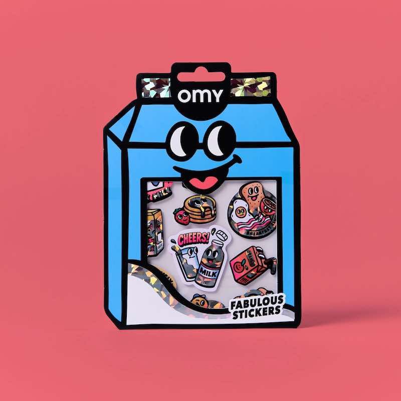 OMY stickers Fabulous Big, Kleur: milk