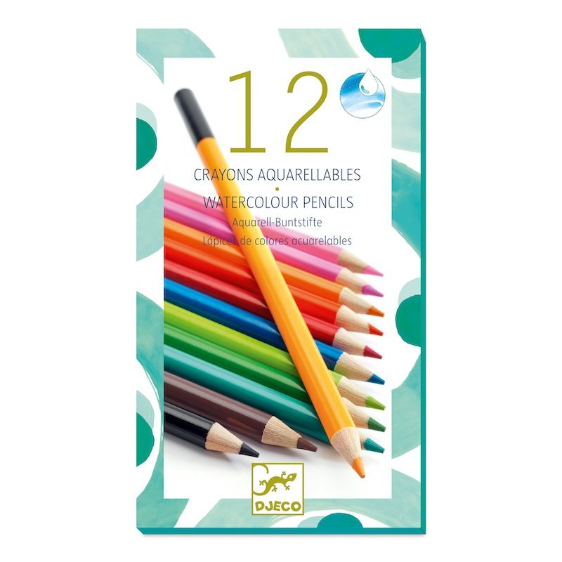 Djeco aquarelpotloden set van 12 6 jaar+