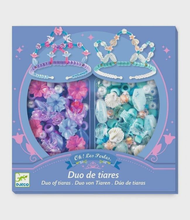Djeco knutselpakket 2 tiara's maken, Kleur: blauw