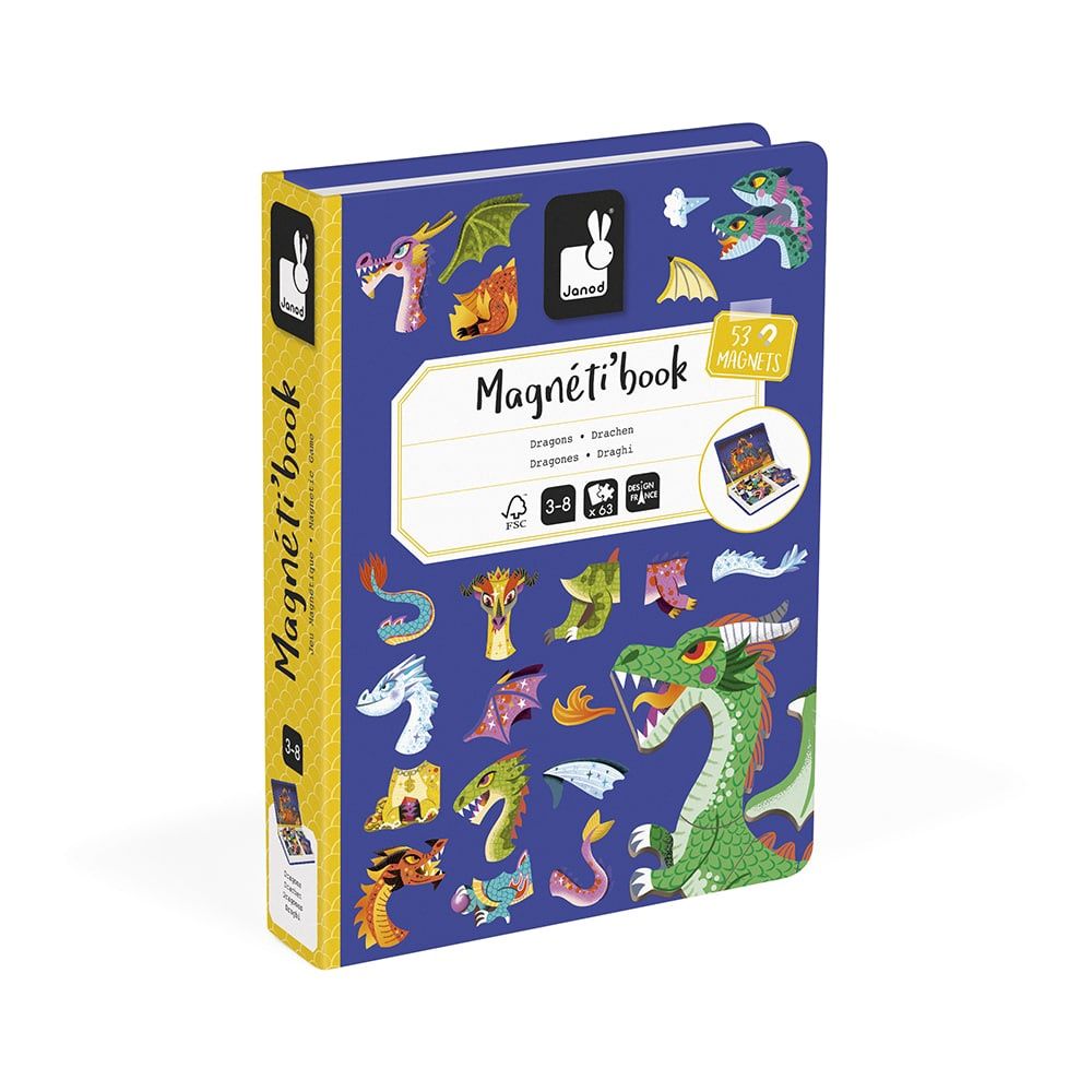 Janod magneti book, Kleur: draken