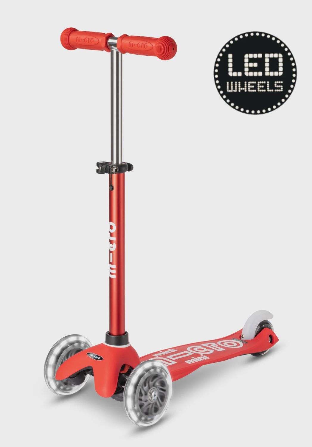 Microstep Mini Deluxe LED, Kleur: red