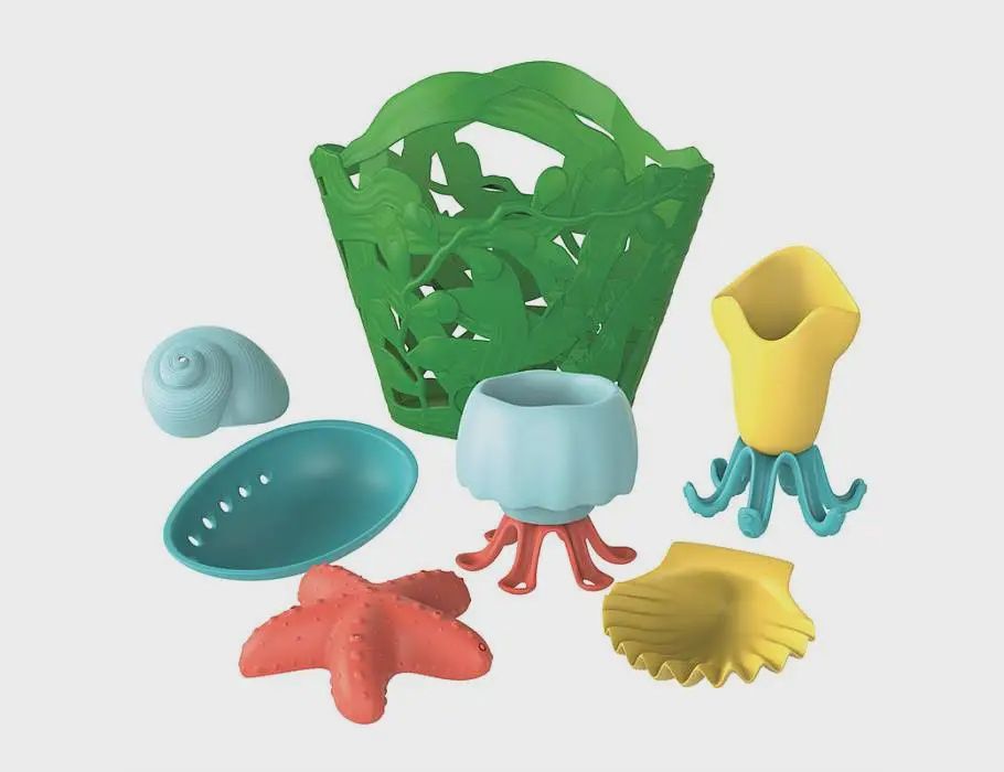 Greentoys bad speel set zeedieren, Kleur: groen