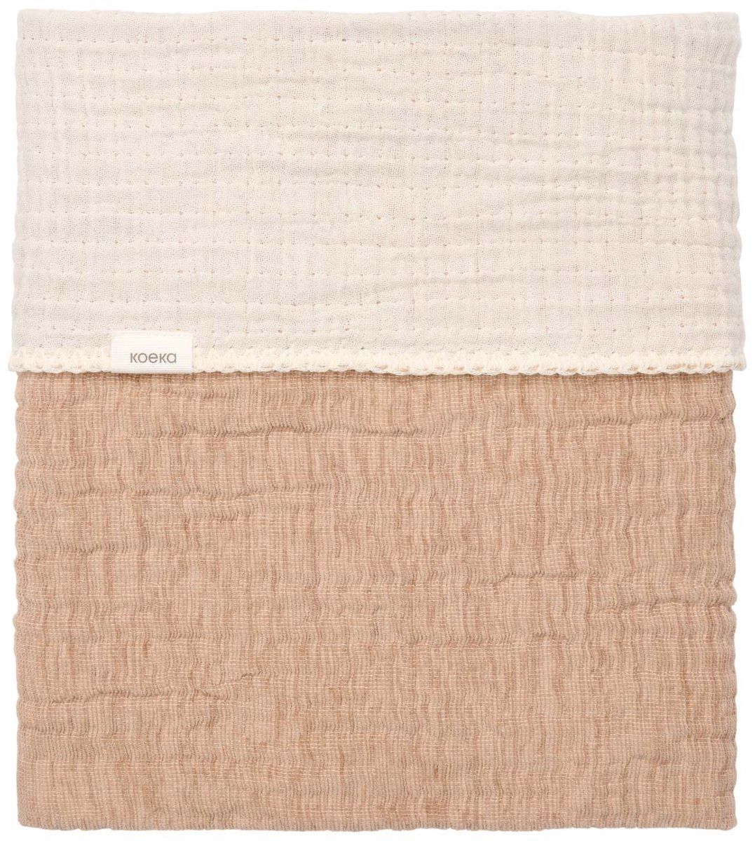 Koeka ledikantdeken Rivoli ongevoerd, Kleur: caffe