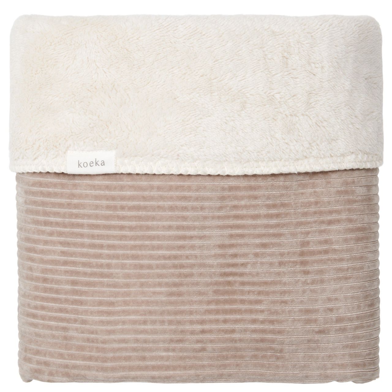 Koeka wiegdeken Vik teddy, Kleur: clay