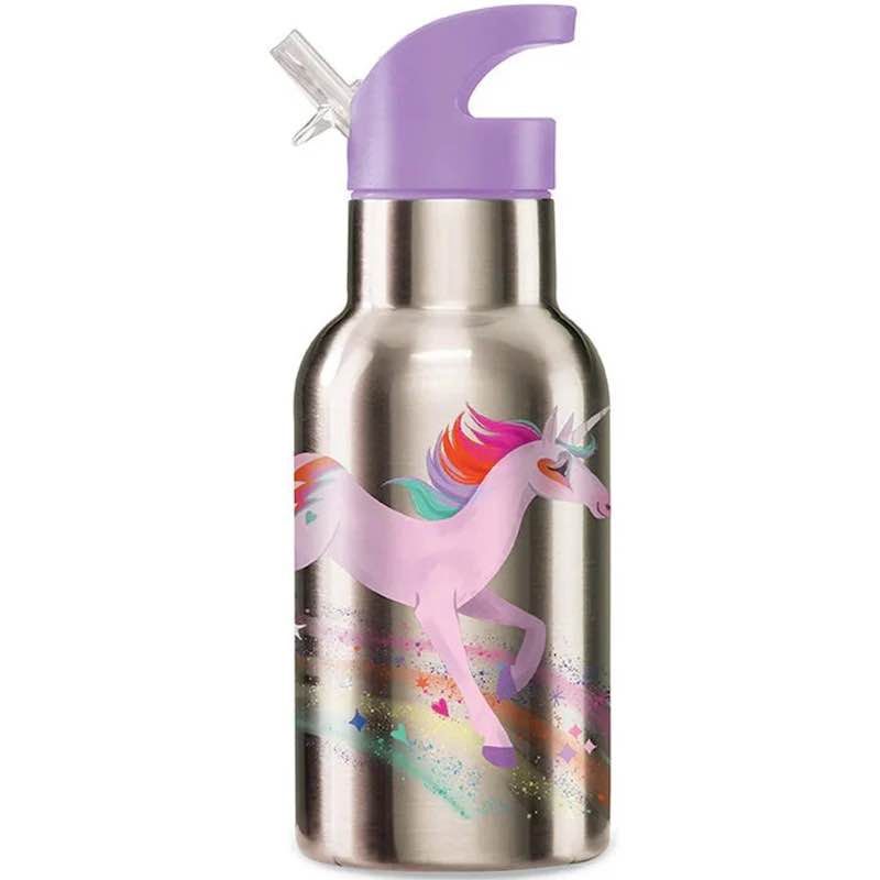 Crocodile Creek drinkfles RVS, Kleur: unicorn galaxy