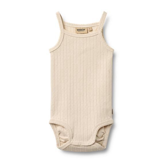 Wheat romper mouwloos Ellen almond peach S26, Kleur: almond peach, Maat: 56