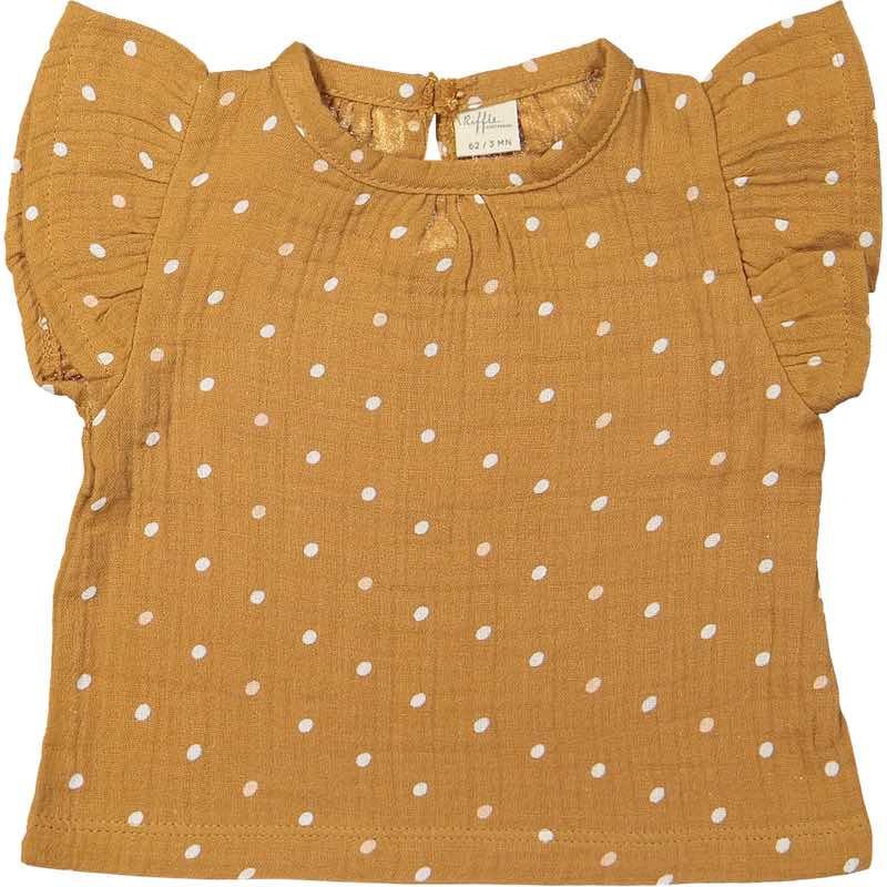 Riffle Amsterdam shirt korte mouw Joan muslin with dots S26, Maat: 56