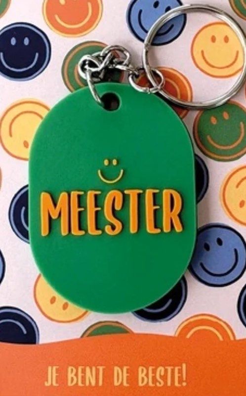 KP sleutelhanger Meester ovaal groen