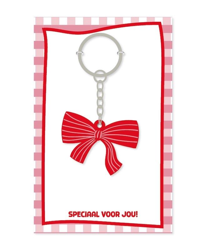 KP sleutelhanger Strik rood