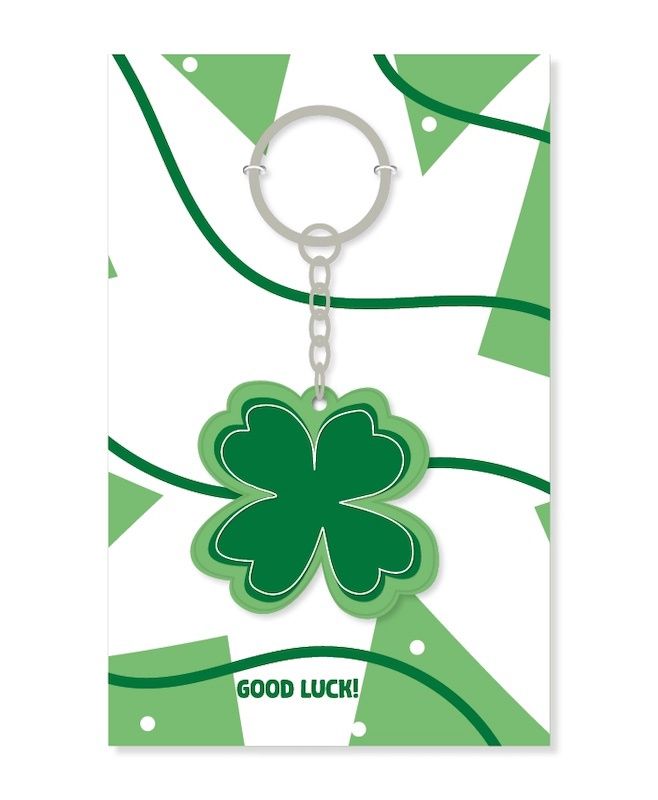 KP sleutelhanger Klavertje vier groen