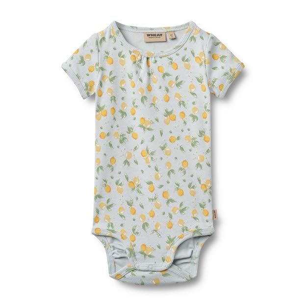 Wheat romper korte mouw Linette summer blue citrus S26, Maat: 62