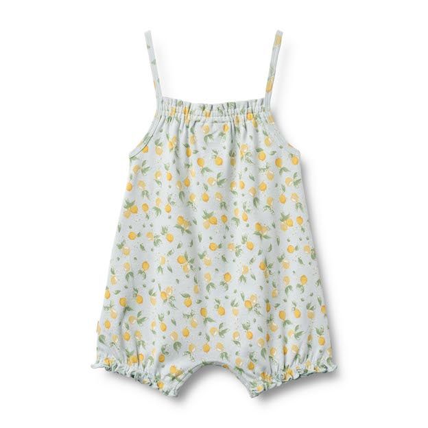 Wheat suit Senia mouwloos summer blue citrus S26