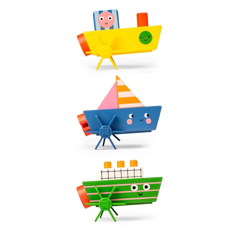 Kidoki opwind bootjes van hout