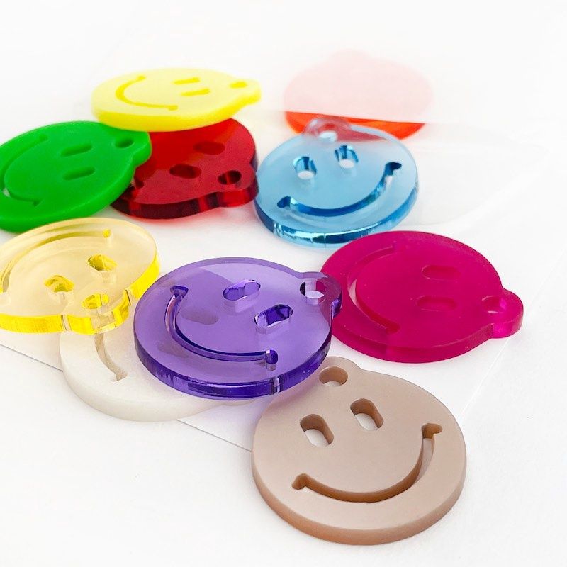 MMT sleutelhanger smiley acryl