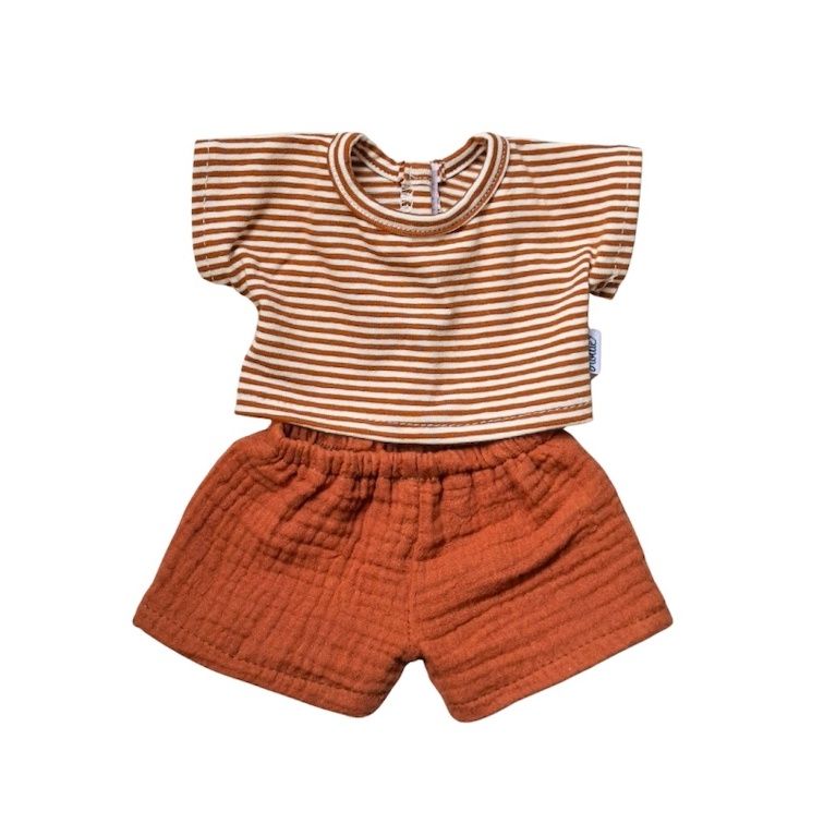 Hollie poppenkleding set van shirt en short