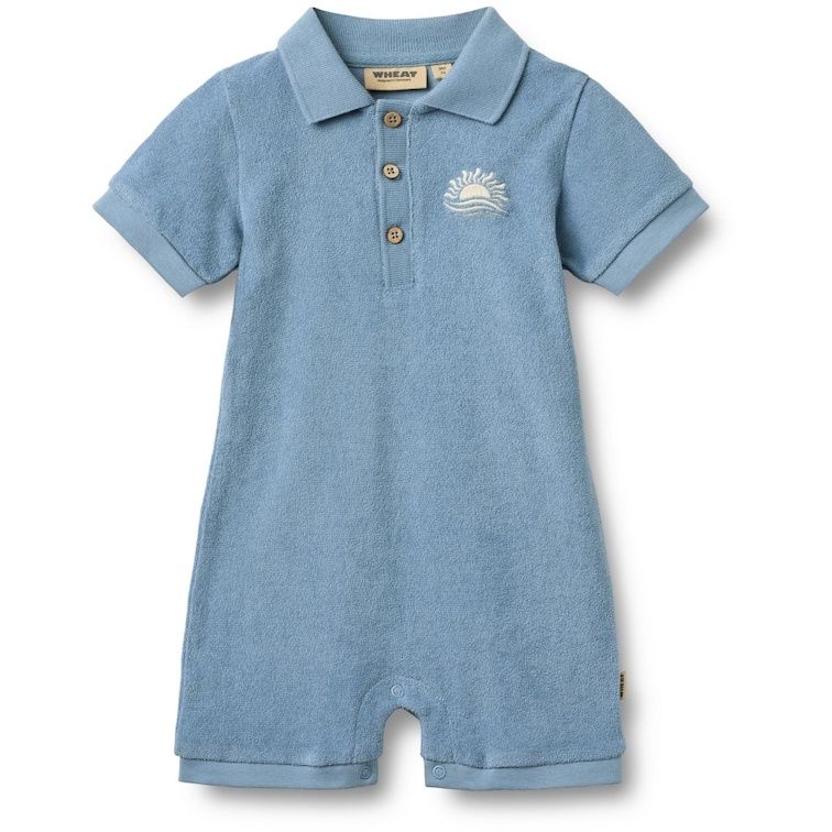 Wheat suit Sully van badstof in kleur faded denim S26